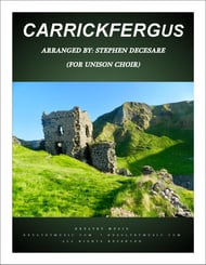 Carrickfergus Unison choral sheet music cover Thumbnail